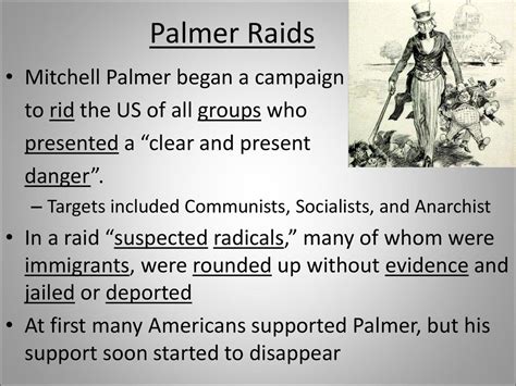 palmer raids definition|a mitchell palmer apush definition.